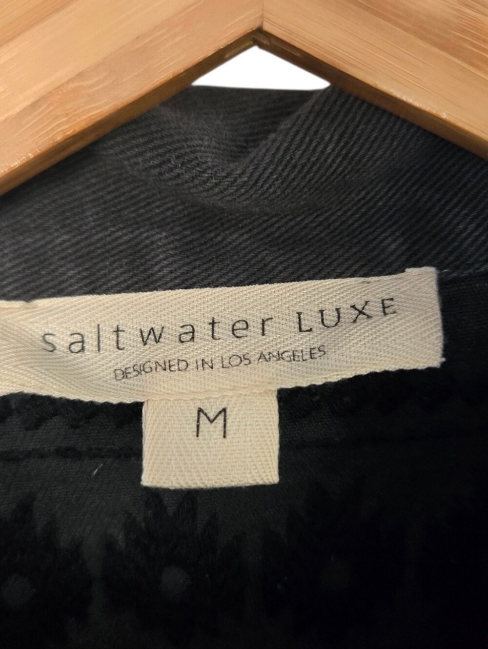 ✨🤠 Saltwater Luxe Black Fringe Western Denim Jacket - Medium 🤠✨ - Picture 6 of 7